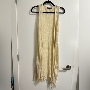 Atmosphere Cream Knit Swim Coverup